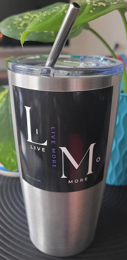 Live More Tumbler - Stainless/Black