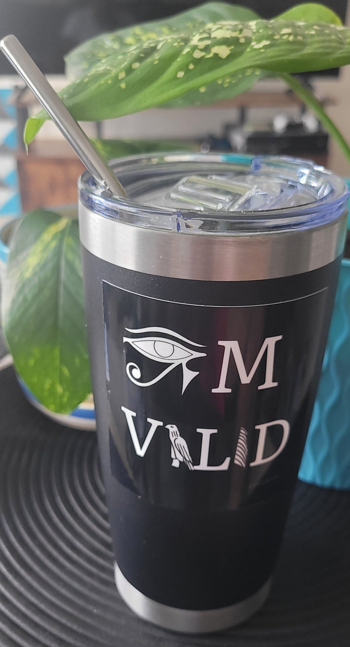 I M VALID Tumbler - Black/Stainless Steel