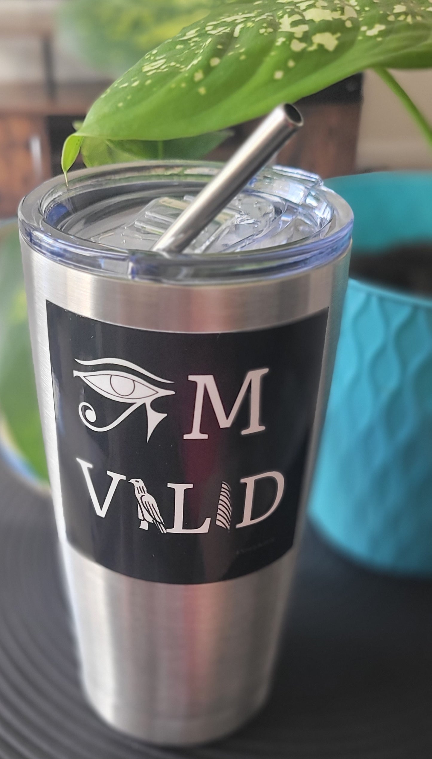 I M VALID Tumbler - Black/Stainless Steel